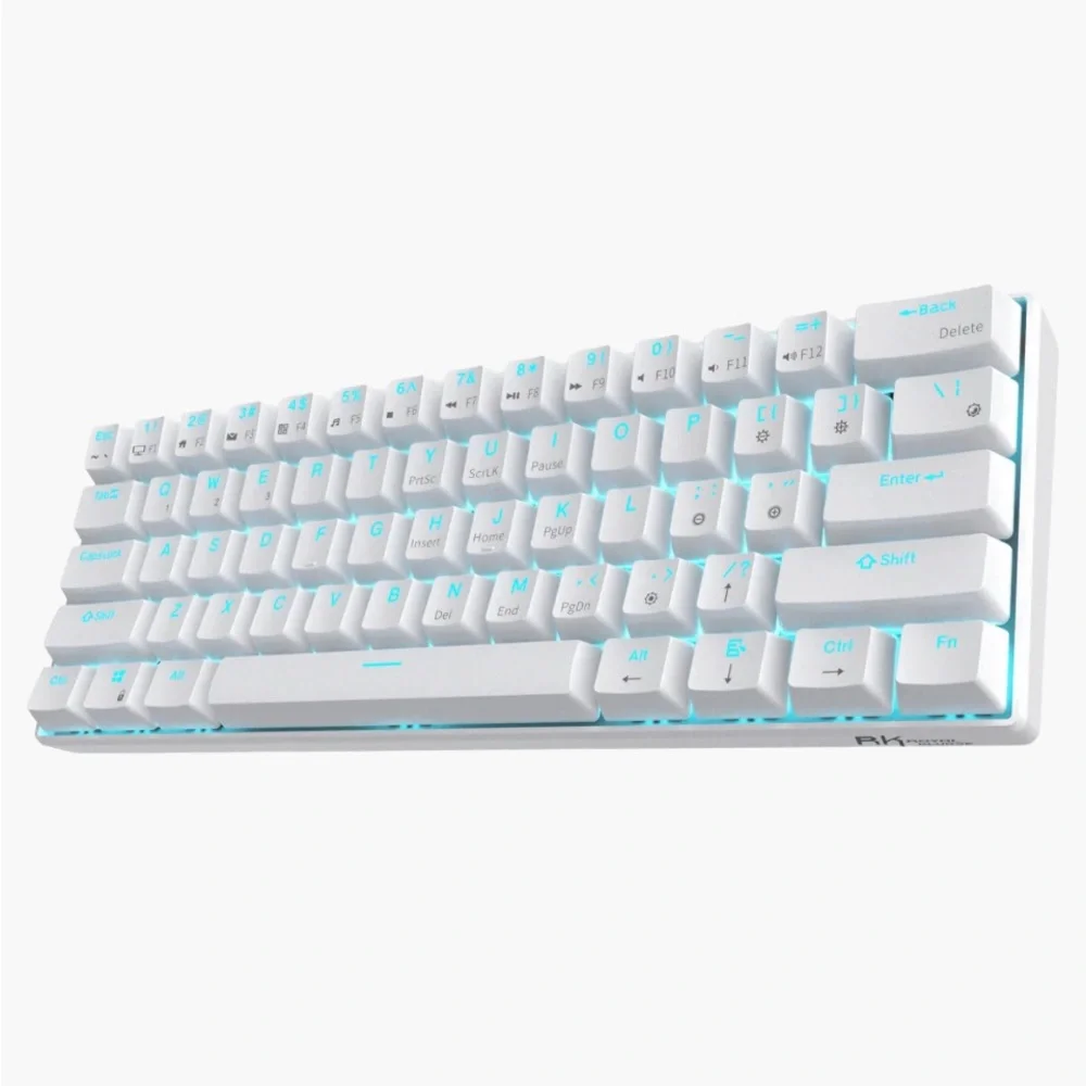 Game Time White Keyboard with Blue Backlight